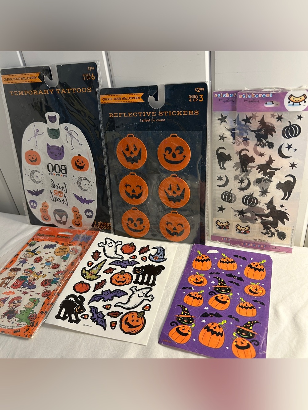 Vintage 90s Rugrats Halloween Stickers Lot Hallmark Stickeroni Joann Tattoo 2018